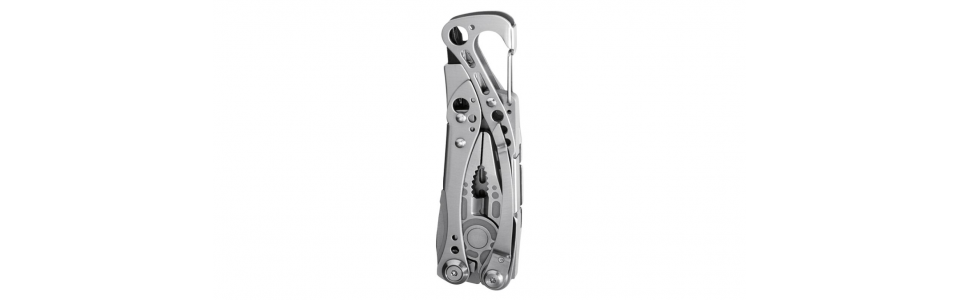 The Leatherman Skeletool features a removable clip which allows the user to wear their multi-tool attached to a pocket or belt loop without the use of a sheath.