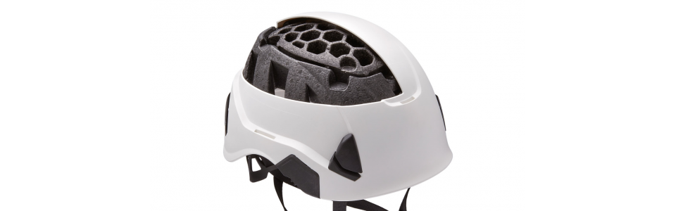 Petzl STRATO Lightweight helmet showing interior liner